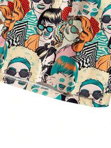 男士休闲夏威夷风格沙滩短裤，夏季 - 黃色 - 查看 7