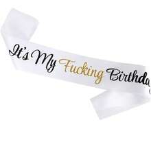 1pc It's My Birthday Ribbon Sash For Women And Men, Funny Prank Gift For 16th 18th 21st 22nd 30th 50th 60th 70th 80th 90th Birthday Parties Funny Birthday Party Straps Suitable For Any Age,Christmas