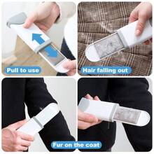 Magic Clothes Lint Remover, Reusable Pet Cat Hair Fur Roller Brush, Reusable Static Dusting Cleaning Brushes Manual Cleaner Tool, Double-Sided Electrostatic Lint Brush - Manual,Non-Electric Pet Hair Remover With Plastic Handle For Clothes & Furniture, Reusable Lint Brush