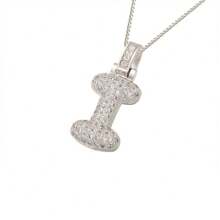 1pc Fashionable Gold A-Z 26 Bubble Letter Pendant Necklace, Suitable For Men & Women Daily Wear