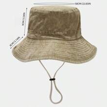 1 pièce Chapeau de seau protecteur contre le soleil pour homme, chapeau de cowboy à large bord anti-UV pour la randonnée et la pêche. Chapeau d'été adapté aux activités de plein air estivales comme la randonnée et la pêche