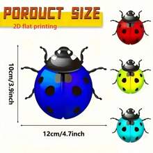 4pcs Metal Ladybug Garden Decor, Vibrant Home Accents Suitable For Indoor And Outdoor Spaces, Yard Art, Living Room, Nursery Decoration, Insect Outdoor Crafts, Wall Decor, Festival Decoration, Home Decoration, Office Decoration, Yard Decoration, Theme Party Supplies