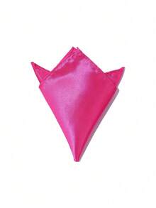 1件装纯色正装西装口袋手帕男士薄款小方巾适用于婚纱胸巾手帕宴会三角巾男士礼物