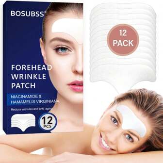 12pcs/Box Forehead Wrinkle Patch Smooth Forehead Wrinkles Smooth Skin Forehead Patch