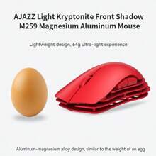 Ratón AJAZZ Light Krypton M259 de aleación de aluminio y magnesio con conexión de tres modos, diseño liviano, experiencia ultraligera de 64 g, el sensor PAW3395 es más rápido, tasa de retorno de 1k, batería de 350 mAh, batería de larga duración, ratón de diseño hueco de 7 botones