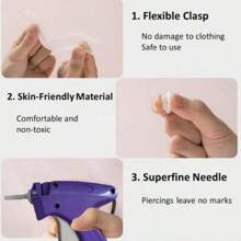 1 pieza Grapadora de ropa micro para puntada fina, pistola de etiquetas para ropa, mini grapadora de costura para acolchado y bajo rápido