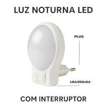 Socket Lamp Mini Lamp Bedroom Living Room Night Light Cold White Bivolt