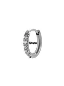 Toppiercing 1 Stück modischer 6-14mm Edelstahl Zirkonia Knorpel-Creolen