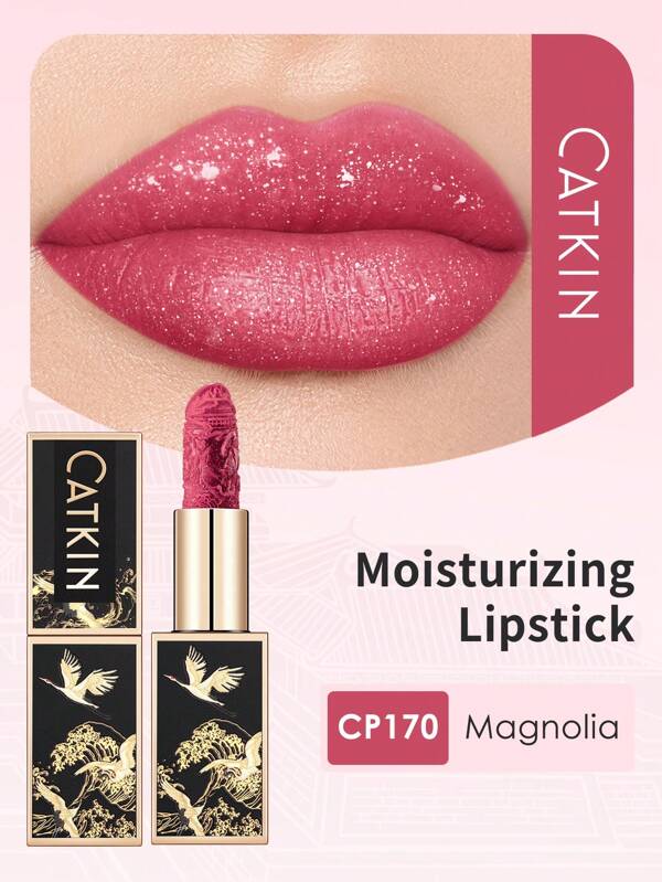 CATKIN Rouge Moisturizing Carving Lipstick, Waterproof Long Lasting Satin Smooth Soft CP170 Magnolia
