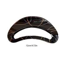 1 Piece Of Simple Temperament Hair Clip, Small Group Of Versatile Water Ink Gold Line Shell Hair Clip, Fashionable Women's Hair Accessories Beauty Claw Clips