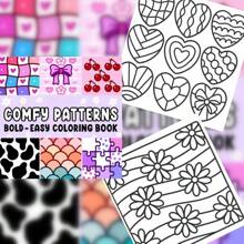 Stress Relief: Adult & Kid Coloring Book, 24 Single-Sided Hand-Drawn Pages To Color, Bold & Simple Designs For Relaxation, Featuring Animals, Landscapes, Florals, Patterns, And Cute Items, Great Gift For Friends, Family, Loved Ones For Holidays, Birthdays Or Any Occasion,Back To School,School Supplies