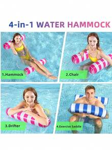 Inflatable Pool Floats Hammock, Water Hammock Lounges,Pool Floaties Toys,Multi-Purpose Swimming Pool Accessories(Saddle, Lounge Chair, Hammock, Drifter) Pool Rafts Lounge Chairs Floating,Adults Vacation Fun And Rest Suitable For Swimming Pool, Beach, Outdoor