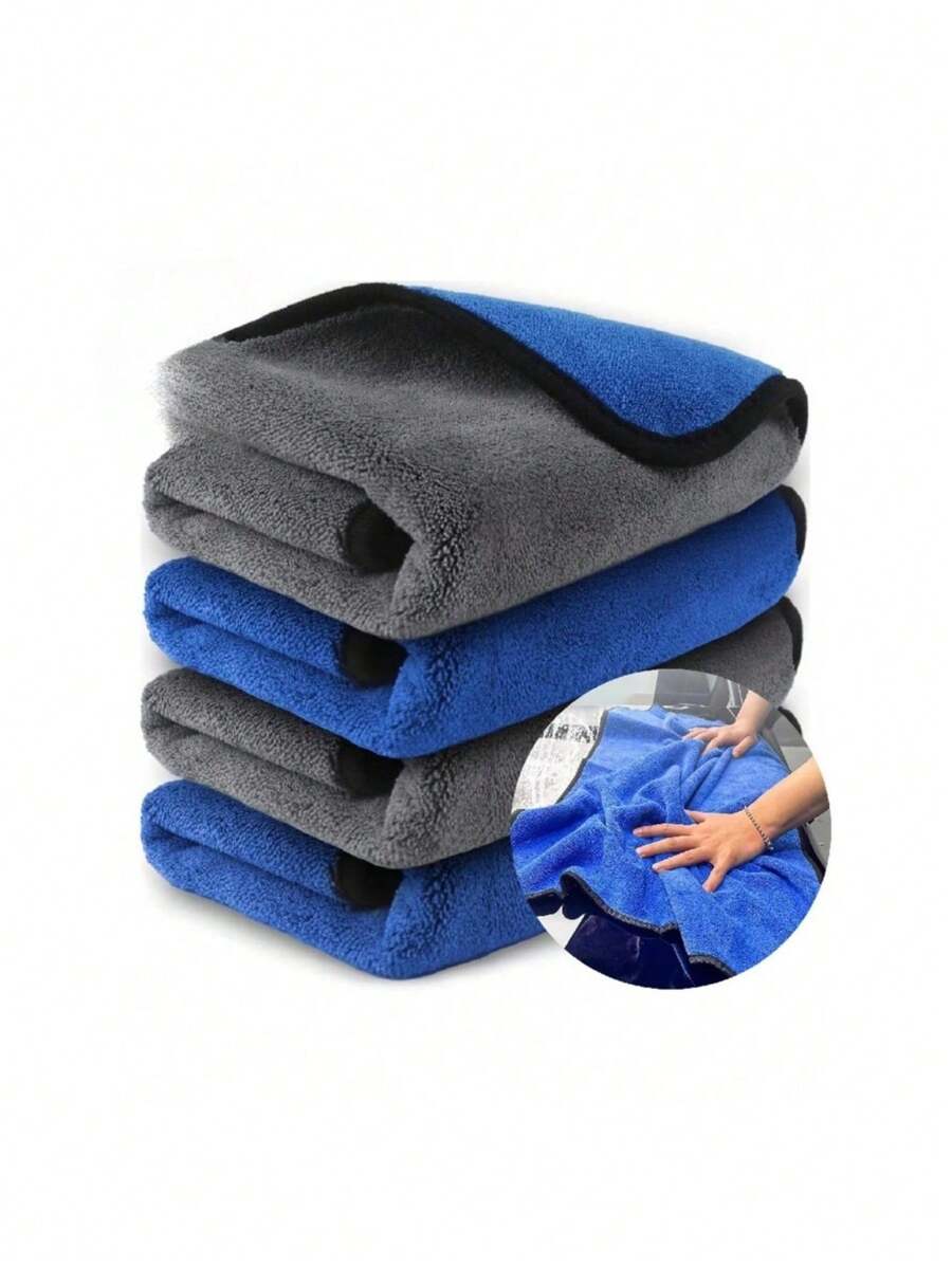 Microfiber Cleaning Towel Car Wash Thicken Soft Drying Cloth Car Body Washing Towels Double Layer Clean Rags 30/40/60cm