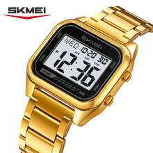 SKMEI 2478 奢华商务男士数字手表时尚电子机芯时钟不锈钢倒计时秒表腕表 - 白機 - 查看 15