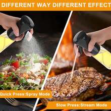 1pc Barbecue Spray Bottle,Clear Dispensers Creative Kitchen Oil Bottle Press Fine Mist Seasoning Bottle, Plastic Spray Bottle Can Be Used For Air Fryer Watering Flowers Spray Bottle,Olive Oil Vegetable Oil Spray Bottle