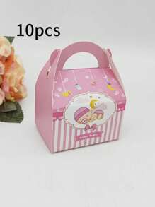 10pcs Baby Party Favor Boxes, Baptism/1st Birthday Candy Box Gifts, Baby Shower Party Supplies