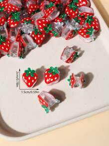 10/15pcs Adorable Strawberry Shaped Mini Hair Clips, Sweet & Cute Bangs & Baby Hair Clips, Suitable For Any Occasion Hair Accessories Elegant Hair Claw Women Claw Clips