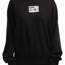 Puma 純棉長袖時尚圓領運動服套頭衫寬鬆休閒上衣