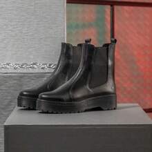 USEVITTAL Luisa Easy Fit Women's Genuine Leather Combat Boot - màu đen - Xem 9