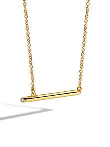 Charm-In Collar de cadena para mujer, estilo europeo y americano, con zirconia cúbica incrustada en forma rectangular, minimalista, accesorios de uso diario de moda, regalo del Día de San Valentín