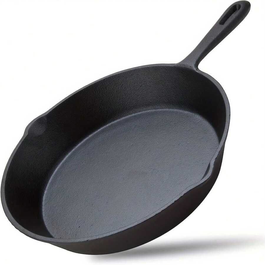 Cast Iron Skillet Cookware Frying Pan Pre-Seasoned Grill Pan Frypan Camping Pan Gift Idea