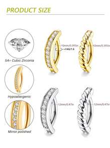 1 stuk charmante navelpiercing met zirkonia, geperforeerd voor dames, maat 14G, binnendiameter 10 mm en 12 mm, geschikt voor piercings in meerdere delen, zoals lippiercings, neusringen, neus, oren en navel. Het ultrapraktische scharnier voorkomt wrijving in kleding, waardoor het geschikt is voor werk, sport, wandelen, zwemmen en meer. Zeer geschikt voor dansvoorstellingen, strandfotografie en dagelijks gebruik.