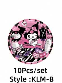 Sanrio 10Pcs/Set Cute Kuromi Melody Cartoon Themed Papertray Birthday Party