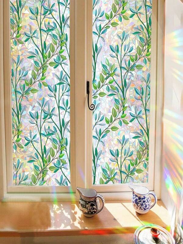 1 rollo de película de privacidad de vidrio esmerilado, película de ventana de vidrio manchado, película de vidrio esmerilado pegatinas de ventana de privacidad no adhesiva, película de PVC removible con gel estático para ventanas, pegatinas para sombreado de ventanas para baño, sala de estar, hogar, puertas de oficina, decoración esmerilada del hogar, pegatinas de ventana de vidrio esmerilado con adhesivo electrostático, pegatinas de pared, decoración de habitación, decoración de pared, pegatinas personalizadas