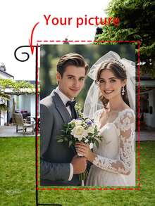 1 Stück individuelle foto-bedruckbare Gartenfahne - Fange deine Liebe ein - geeignet für Jahrestag und Valentinstag - Hof, Terrasse, Rasendekoration - einzigartiges sentimentales Geschenk (Fahnenstock nicht enthalten)