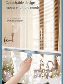 1 قطعة مكنسة سيليكون سحرية سميكة تناسب بشكل محكم، لكلا الاستخدام الجاف والرطب، مكشطة أرضية مريلة سيليكون قابلة للسحب، ممسحة أرضية حمام، ممسحة نوافذ، ممسحة مياه، مناسبة للأرضيات والزجاج والبلاط والنوافذ، إزالة بقع المياه والغبار وفرو الحيوانات الأليفة، مواد ولوازم التنظيف