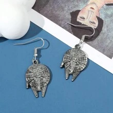 bandai 1pair Fashion Airship Pendant Earrings Classic Science Fiction Pendant Earrings Handmade Ship Accessories For Fans Gift