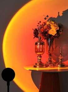 1 pièce Lampe de coucher de soleil, Lampe de projection de coucher de soleil, Lampe arc-en-ciel, Crée un beau fond d'éclairage photo, Lampe d'ambiance romantique, Veilleuse, Cadeau, Décoration pour chambre, Lampe d'arrière-plan pour salle de jeu, Lampe de projection USB, Idéale pour Noël/Fête/Photographie de voyage