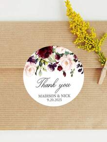 Custom Labels - Personalized Sticker Labels Roll For Party, Wedding, Engagement, Special Memory, Birthday, Packaging Logo,Wedding Stickers, Personalized Wedding, Favor Labels Thank You Stickers, Custom Labels, Personalised Wedding Stickers, Round Favor Sticker School Supplies,Back To School - Multicolor - View 17