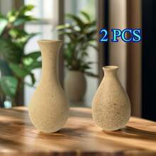 3 件马赛克木制迷你花瓶、DIY 木制花瓶、工艺花瓶、空白小花瓶、手工花瓶底座、工艺材料 - 彩色 - 查看 7