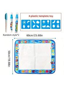 Juego de paño y bolígrafo de agua de diversión para dibujar, manta de dibujo reutilizable de gran tamaño, adecuada para dibujar con agua, reconocimiento de colores, oficina, escuela, dibujo, estudiantes, marcadores, papelería, niños, niñas, útiles escolares, juguetes de niñas, set de arte de niños, expande tu mente, inspira la creatividad práctica, vacaciones de Pascua, regalos de cumpleaños, vuelta al cole