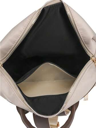 Women's Stylish Nylon Backpack, Square Minimalist Flap Backpack, Large Capacity College Style Backpack Suitable For Shopping, Wallet, Student, Young Women, College Student, Business Attire. Great For Office, University, Work, Business, Commuting, Outdoor Activities, Travel And Picnics, School Backpack, School Supplies, School Bag, Backpack For School, Back To School Backpack, School Bookbag, Big Backpack, Backpack School, Back To School Bags, Waterproof, Laptop Compartment, Airline Approved, Lightweight, Business Casual, Suitable For Teen Girls Women College Students, Teacher, White-Collar Workers, Perfect For Back To School, First Day Of School, Work, Business, Commute