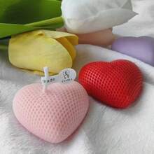 Stampo in silicone morbido a forma di orsetto a cuore, per argilla, pietra ollare, cera per realizzare candele fai-da-te
