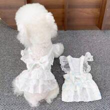 Pet Dog Harness Dress Clothes, Thin Spring Summer Lace Skirt For Small Dog Breeds, Cute