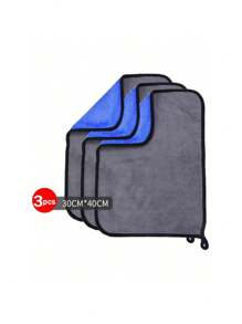 Microfiber Cleaning Towel Car Wash Thicken Soft Drying Cloth Car Body Washing Towels Double Layer Clean Rags 30/40/60cm