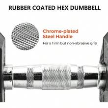 Mancuerna Hexagonal con Revestimiento de Goma 30 LB 1 pza, Pesas para Ejercicio, para Entrenamiento de Fuerza - 1 - Ver 2