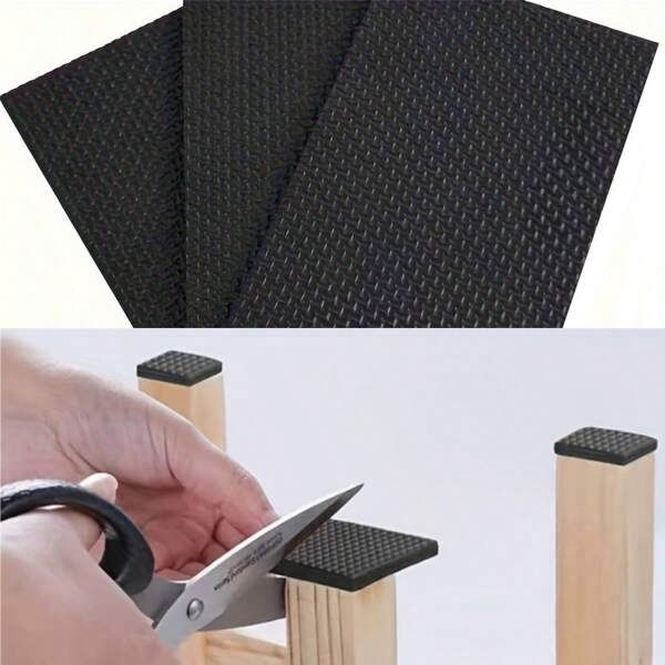 2/4/6 pezzi Rialzi antiscivolo per gambe di scrivania e sedie, protezioni per mobili, cuscinetti silenziosi per pavimenti, adesivi antitraccia per divani, sedie e gambe - Pad per riduzione del rumore durevoli, personalizzabili
