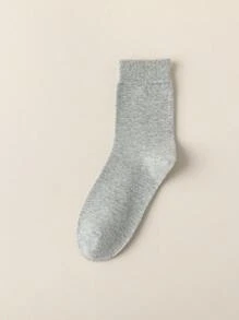 9 Pairs Men Solid Color Mid-Calf Socks, Soft & Comfortable, Versatile Long Socks Suitable For Daily Wear, Casual, Sports, Business, Autumn/Winter