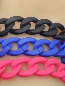 1pc Orange Chain Style Bracelet (Slight Color Difference Allowed Due To Production Batch Variation) - Orange - View 4