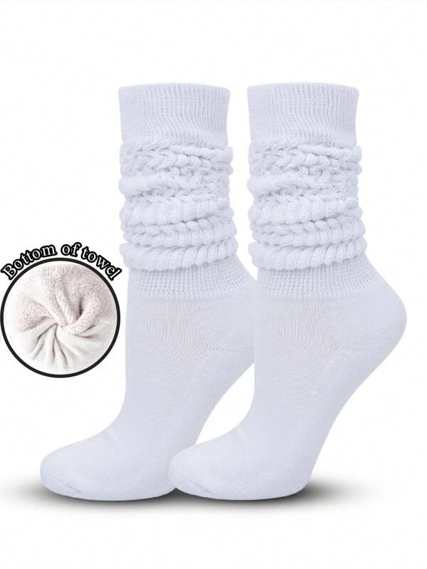 1 Pair Women's Medium-High Tube Slouch Socks