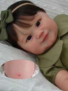 50cm Full Body Soft Vinyl Reborn Baby Girl Doll with 3D-paint Skin and Vein Maddie Alive Newborn Baby Princess Toddler Bath Toy for Kids Birthday Gift - Muñeca de cuerpo de vinilo suave - Ver 1