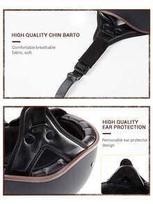 1Pc Motorcycle Helmet Black Moto Anti Fall Helmet Motobike Helmets Riding Half Helmet Motocross Helmet Four Seasons Use ABS Material Motorcycles Accessories Rider Gift - Multicolor - View 4