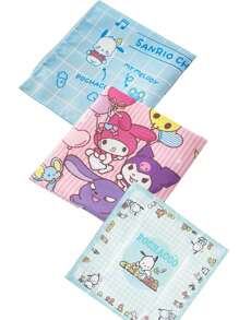 Sanrio 1Pc Hello Kittys Kuromis Cinnamons Cartoon Multifunctional Square Cute Placemat Tablecloth Household Mat Picnic Mat Wall Hanging Decorative Cloth(Some Parts May Be Random)