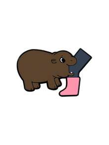 哞登河马珐琅胸针 时尚装饰胸针 领饰 包饰 徽章 珠宝礼品 2025新款 - 彩色 - 查看 4