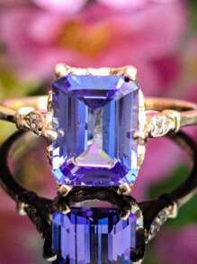 Luxury Elegant Engagement Ring,Unique Rings Jewelry For Women Bridal Ring Anniversary Gift For Her(No Box )