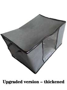 1 Pieza Bolsa de almacenamiento de gran capacidad, Bolsa de almacenamiento de edredón no tejido, Bolsa de almacenamiento y transporte de edredón, Bolsa de almacenamiento de ropa y equipaje, Para almacenamiento y organización estacional, Decoraciones de otoño, Decoración de festival, Decoración de habitación, Decoración del hogar, Decoración de dormitorio